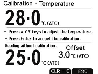 9. Temperature Calibration The thermistor sensor used for automatic temperature compensation and measurement is both accurate and stable, so require frequent calibration isn t required.