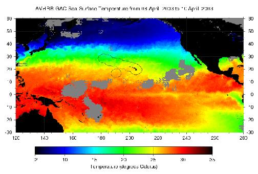 Sea surface temperature data can be used to correct