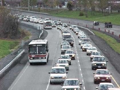 Sustainable alternatives to widening Highway 1 A bus-on-shoulder scheme, like this one in