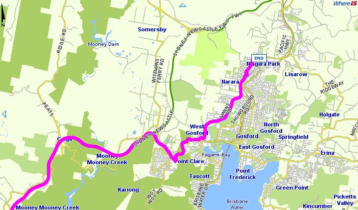 Coming to Niagara Park from the South (Sydney): make sure that after exiting F3 (Gosford exit) you take the left turn at the West Gosford (at