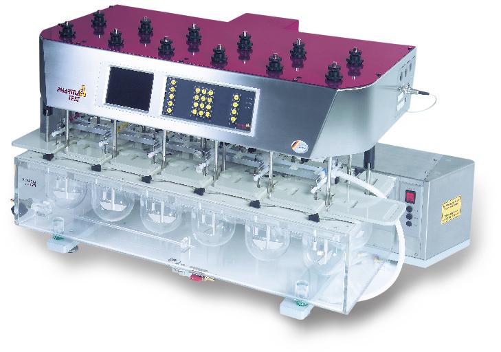 8 PHARMA TEST DISSOLUTION TESTER PTWS 1210/D610 PTWS PT-DT 121070 Positions, 6+1 Vessels ideal for Bio-waiver studies and greater throughput The PTWS 1210 offers a massive 12 sample throughput for