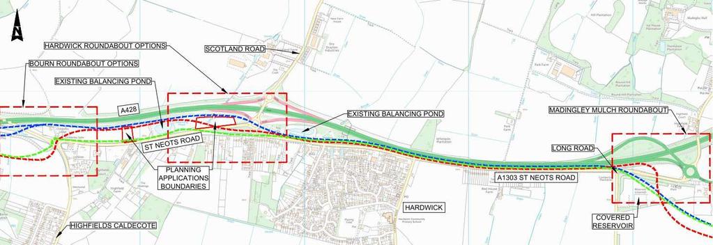 - A high quality 4m wide footway/cycleway will follow the alignment of the busway in common with proposed dual function footway/cycleway/maintenance track provision along the Cambourne to Cambridge