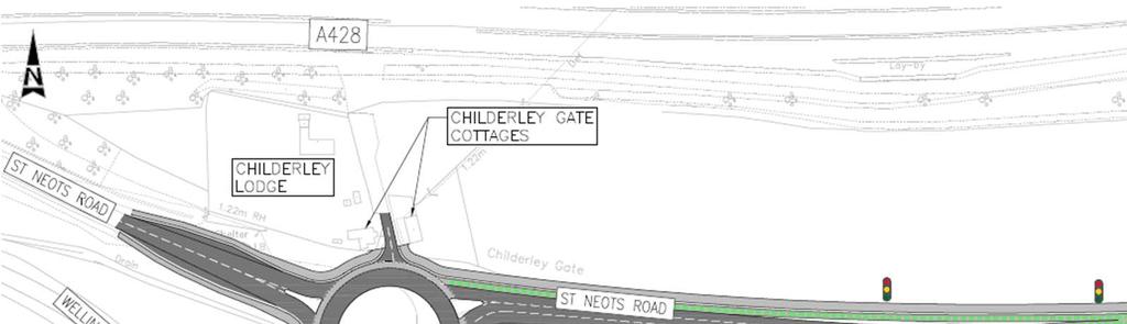 5.3.4 Proposal 2. - On carriageway bus provision with signalised bus gate.