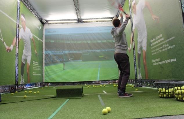 The Hawk-Eye tennis simulator has been used across a number of leading English Universities which have showcased various global brands and provided memorable and engaging experiences for the users.