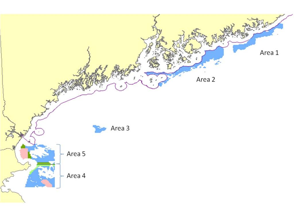1.1.1.3 Northern Gulf of Maine The last survey of the federal portion of NGOM management area was completed in 2012 from a 2011 RSA award.