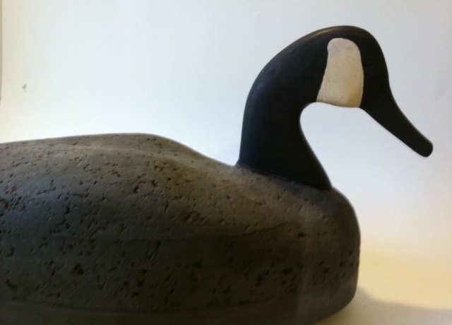 Tough to find in any condition, but this coot is as good as it gets. Lot 100 Lambert Morris Cork Goose, 1940 s.