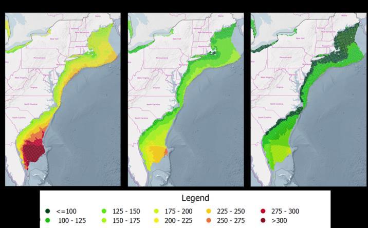 Estimated LCOE in the Atlantic Coast Region Large High Quality Resource - Many Sites