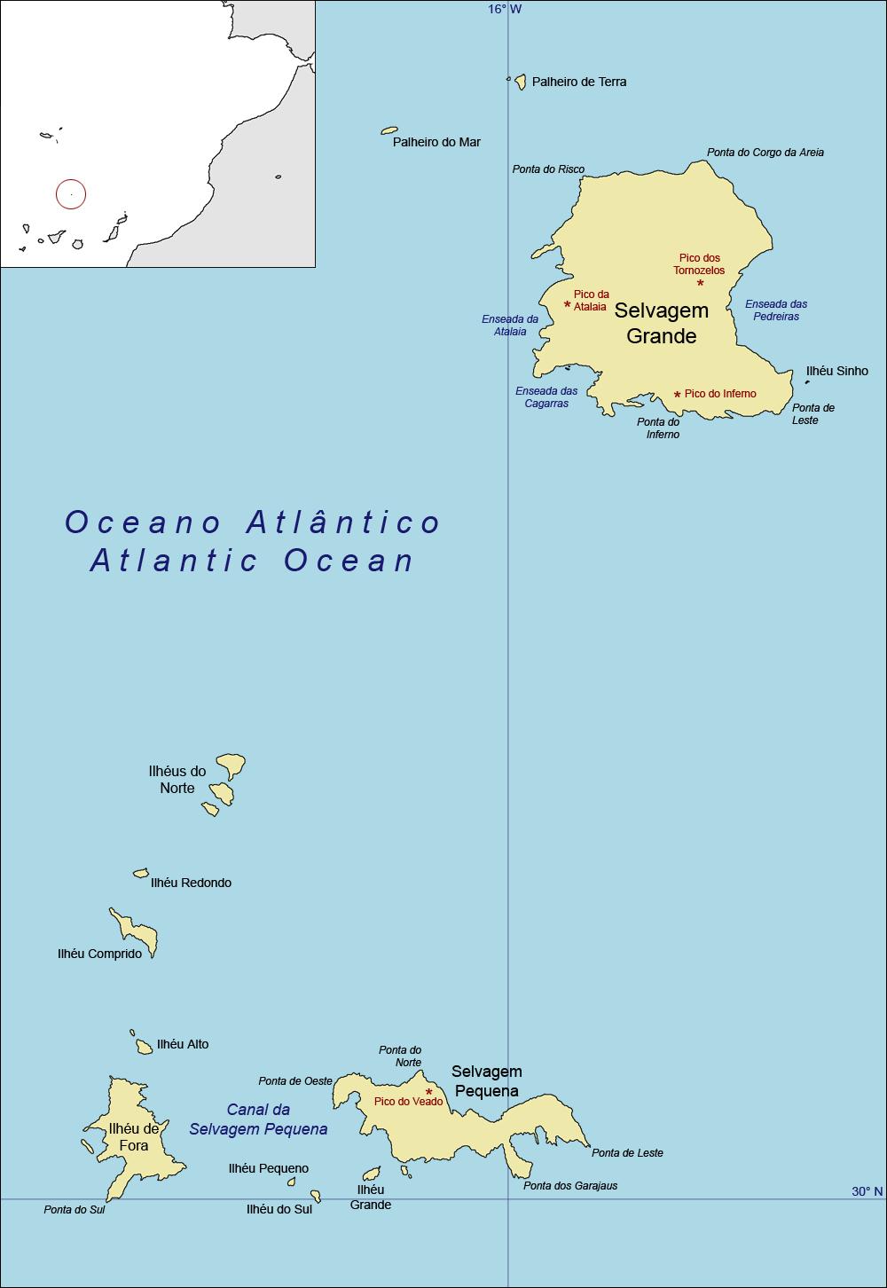Figure 3: Savage Islands In February 1976 Spain and Portugal signed the Guarda agreements on the limits of the territorial waters and their respective continental shelves.