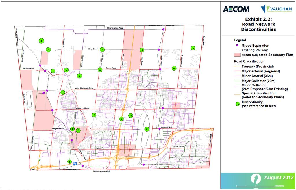 Road Classifications: City of Vaughan Street Network