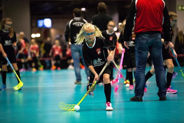 4. Equipment: Playing Floorball doesn t require very complex equipment. It is enough to have a stick, indoor shoes and clothes suitable for sports.