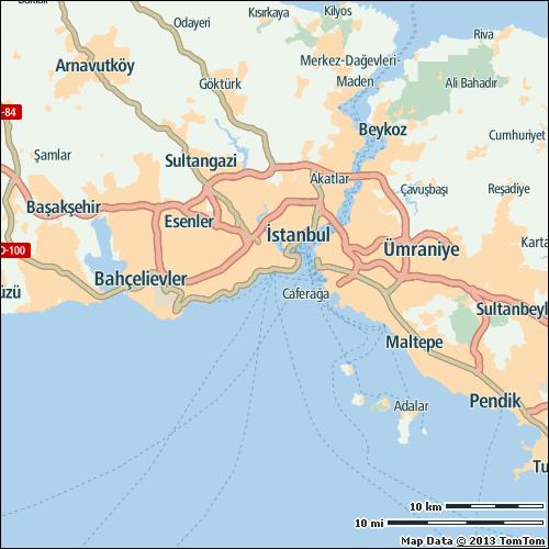 Istanbul 55% of city compared to continent 2/59 on highways 58% on non-highways 51% 64 min 118 h Most congested specific day