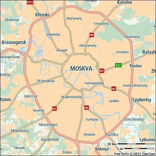 Moscow 66% of city compared to continent 1/59 on highways 62% on non-highways 68% 74 min 127 h Most congested specific day