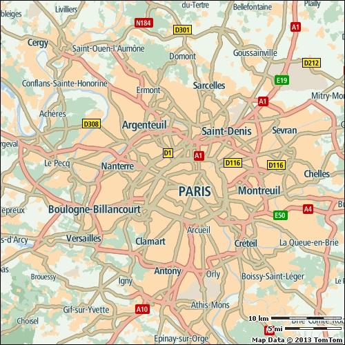 Paris 33% of city compared to continent 7/59 on highways 32% on non-highways 34% 40 min 92 h Most congested specific day Thu