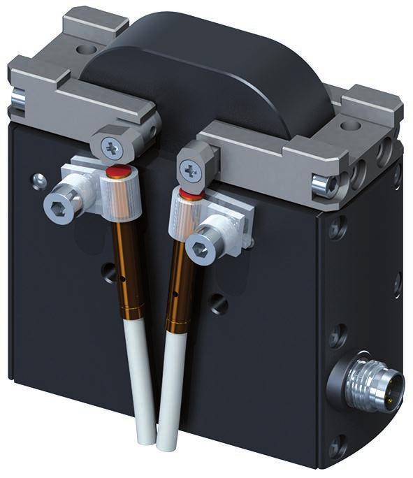 Inductive sensors (optional) The operating position is detected by Ø4mm inductive sensors (optional) fixed with brackets included in the
