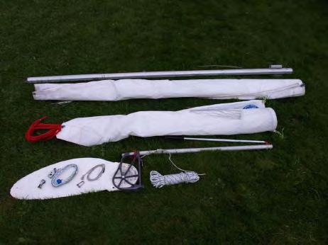 attached), Outhaul (4mm x 1m), Downhaul, Kicking Strap (4mm x 2m), Bungs, Painter Rope, Elastic
