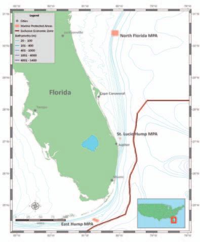 Managed Areas/Deepwater MPAs Charleston Deep Artificial Reef MPA Coordinates: Northwest corner at 32 4 N, 79 12 W; the northeast corner at 32 8.5 N, 79 7.5 W; the southwest corner at 32 1.5 N, 79 9.
