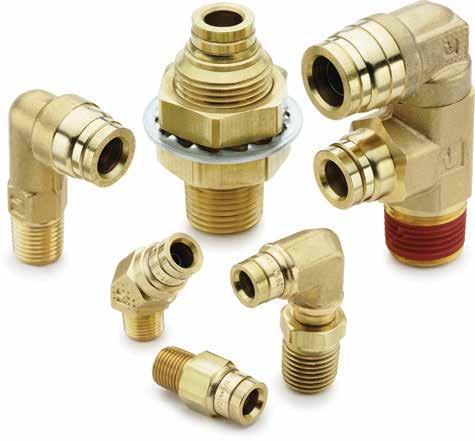 Ctog 3501E Prestomtic Air rke Push-In Fittings Mteris of Construction Fitting odies: Coet: Tube support: O-ring: rss rss Stiness Stee un omencture Exmpe: 68pmt-6-4 Attribute: 68 Me Connector pmt Air