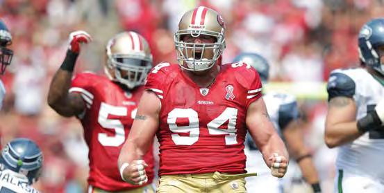 THE CLOSER His consistent, blue collar approach every single day has earned DT Justin Smith early talk of a candidacy for NFL Defensive Player of the Year honors from his coaches and teammates, as