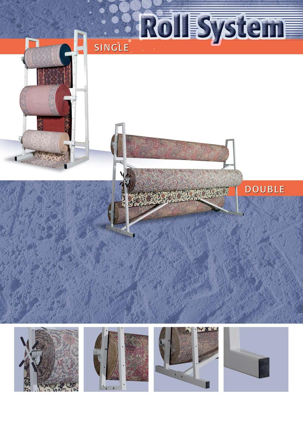 Roll width Type Carpet Reference Dimensions (m) (m) capacity* number H D L 1,00 single 4 ROLL-S04/10 2,00 0,70 1,30 5 ROLL-S05/10 2,50 0,80 1,30 2,00 single 4 ROLL-S04/20 2,00 0,70 2,30 5 ROLL-S05/20