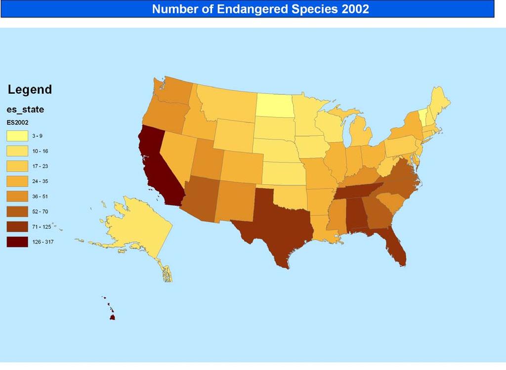 Number of Endangered Species by