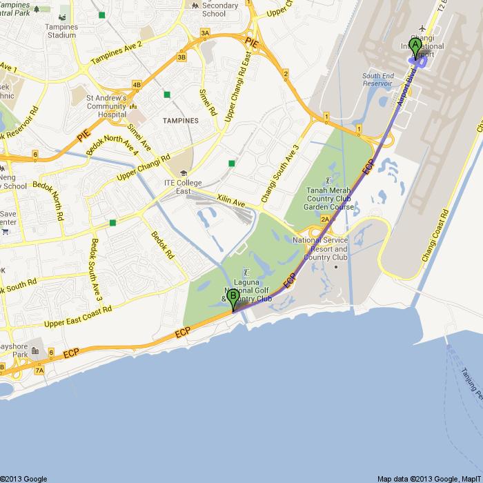 Attachment 1 Directions from Changi Airport to National Sailing Centre: 1) Head North on Airport Blvd 2) Take the exit