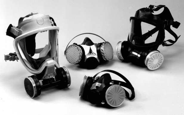 TWIN-CARTRIDGE RESPIRATORS 10-00-03 FEATURES Available in both half-mask and full-facepiece styles. Choice of Hycar rubber or silicone. Small, medium and large sizes fit a wide variety of faces.