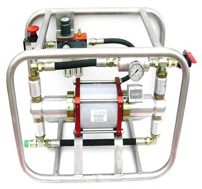 PORTABLE GROUT PUMP MODEL PGP-35-5 The PGP-35-5 portable grout pump is an airdriven, double acting piston pump specially designed for injection of cement slurry.