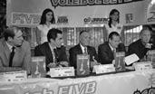 Rubén Acosta, President of the FIVB during a press conference held in Mexico City.