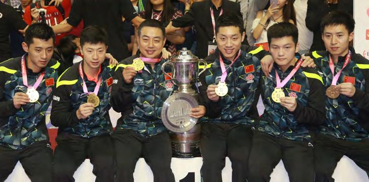 2016 WTTC CHAMPIONS MEN S TEAM - CHINA (L-R: Zhang Jike, Ma