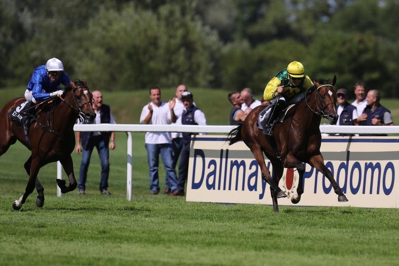 He promptly claimed his first G1 victory in the Grosser Preis von Baden in which he came from his usual far back position with a tremendous burst of speed, pinning the leader 300 meters out and