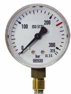 Gauges and protection caps GAUGES THREAD Ø mm High pressure/bar SCALE RED MARK CODE Low pressure/bar High pressure/bar