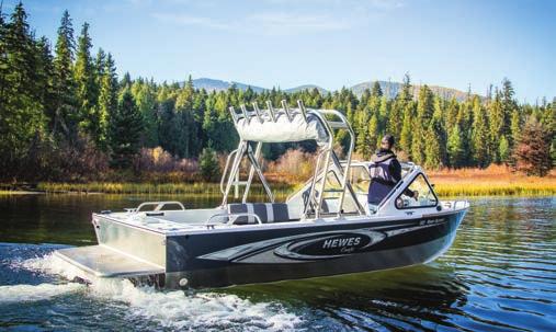 250"-THICK REINFORCED IMPACT ZONE 18' 20' WELDED BOW FLOOR SWIVEL SEATS S: 5 4 ON GUNWALES, 1 AT BOW PADDED ENGINE COVER EXTENDED JET PLATFORM More Boat.