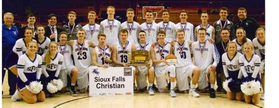 105th ANNUAL BOYS STATE BASKETBALL TOURNAMENT Class A Championship Series Rapid City - March 17-19, 2016 CLASS A CHAMPIONS SIOUX FALLS CHRISTIAN Team Members Include: Head Coach Mike Scouten, Tannen