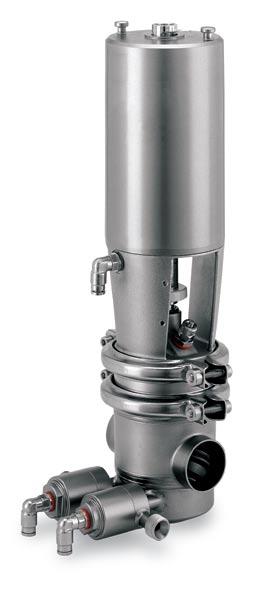 mixproof valves. These units are available in both on-off and change-over versions. These are double-seat, self-draining units with no seat lift.