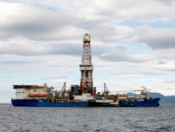 semi-submersible drilling rig Designed specifically to drill in harsh