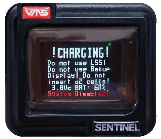 Then plug the charger into the mains supply. After a short period (less than 1 minute) the charging screen will appear on the primary handset.