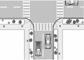 Local municipalities may have their own criteria for crosswalk widths. The actual crosswalk width shall be based on pedestrian volumes.