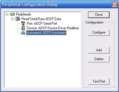 Figure 3. Advanced ADCP Configuration Dialog d. Use the Advanced ADCP Configuration Dialog screen to send or verify command setting as needed.