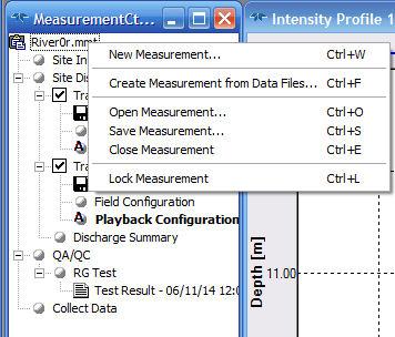1 Measurement File Name Right-click on the measurement file name to display the following menu.