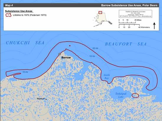 October 2012 Map 3 Barrow Subsistence Use Areas, Bowhead Whales Subsistence Use Areas Overlapping Use Areas Stephen R. Braund & Associates P.O. Box 1480 Lifetime to 1979 (Pedersen 1979) 1979-1983