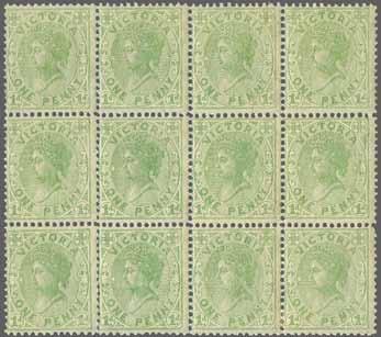 V over Crown, perf 12½, an unused block of four of vibrant colour, superb large part og. with lower pair unmounted og.