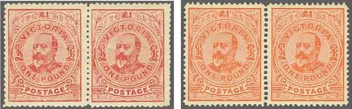 172 223 Corinphila Auction 31 May 2018 3493 3493 1905/13: 1 salmon and 1 dull rose, each in a fresh and fine unused horizontal pair,