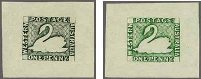 178 223 Corinphila Auction 31 May 2018 1854, One Penny Black, Recess-printed by Perkins Bacon 3502 3502 1854: Reprinted Die Proofs (2) the stamp design