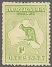 223 Corinphila Auction 31 May 2018 203 1913/35, The Kangaroo and King George V Heads 3584 Perforating one penny greens