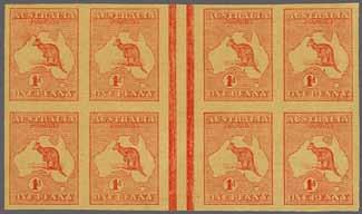 creasing but with seven stamps unmounted og. Scarce and attractive multiple BW 1z = $ 500.
