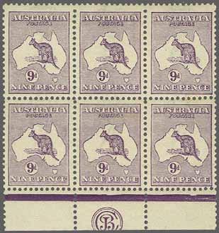 hinge, the other two stamps, including the third stamp, the substituted cliché, being unmounted og.