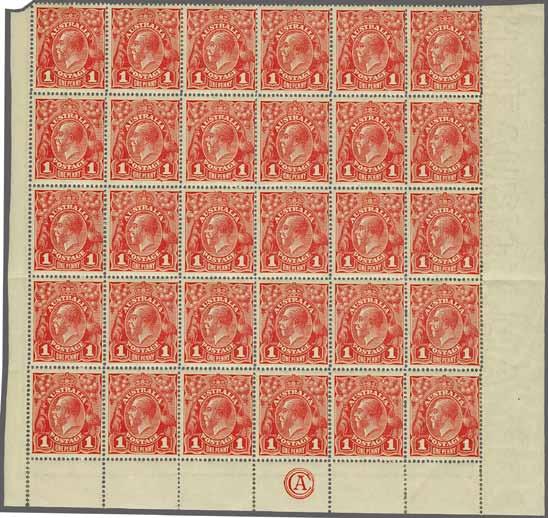 223 Corinphila Auction 31 May 2018 211 Thomas S. Harrison 3610 3610 1 d. carmine-red, comb perf.