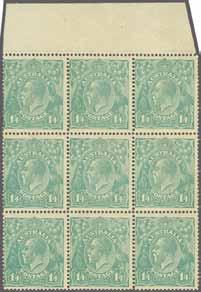 ultramarine, Plate 2, a fine unused vertical pair from upper right corner of the sheet with lower stamp (Row 2, Stamp 6), showing "FOUR PENCE" in thinner