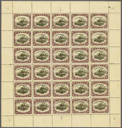 270 223 Corinphila Auction 31 May 2018 3802 3804 3802 Frame only Plate Proof for 2 d. value, marginal block of four (positions 14-15/19-20) printed in deep black on thick card.