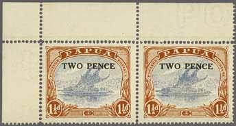 position 38 with 'Dot in first 'P' of Papua', one stamp with minor age spot otherwise fresh and fine, large part or unmounted og. Gi = 300+.